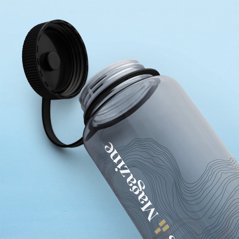 Topo Lines Wide Mouth Water Bottle